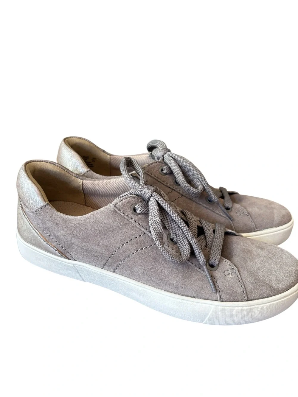 Naturalizer Morrison Gray Fog Suede Leather Lace Up Sneaker Size 7